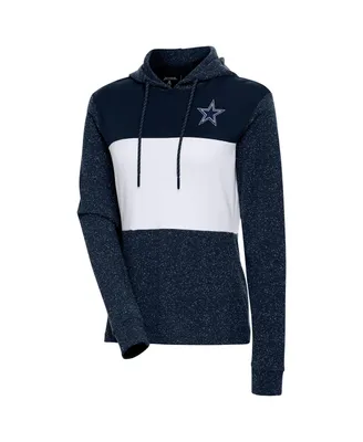 Women's Antigua Navy Dallas Cowboys Wicket Pullover Hoodie