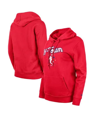 Women's New Era Red Houston Rockets 2023/24 City Edition Pullover Hoodie