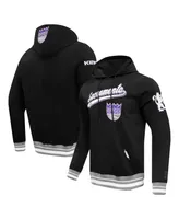 Men's Pro Standard Black Sacramento Kings Script Tail Pullover Hoodie