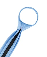 Tommy Hilfiger Boys Textured Solid Pre-Tied Zipper Tie