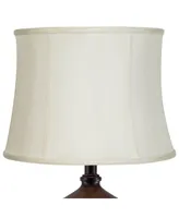 Creme Classic Medium Drum Lamp Shade 14" Top x 16" Bottom x 12" High (Spider) Replacement with Harp and Finial - Imperial Shade