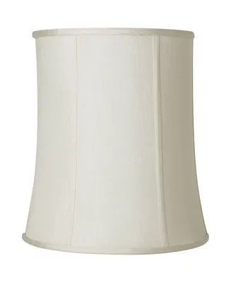 Creme Medium Deep Drum Lamp Shade 12" Top x 14" Bottom x 16" High (Spider) Replacement with Harp and Finial - Imperial Shade