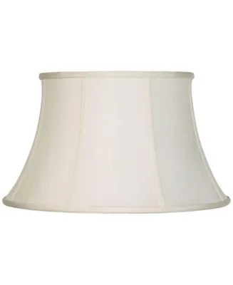 Creme Large Lamp Shade 13" Top x 19" Bottom x 11" Slant x 11" High (Spider) Replacement with Harp and Finial - Imperial Shade