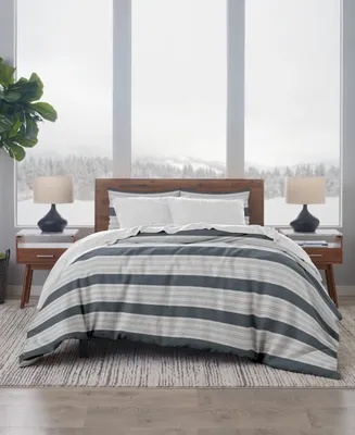 Ella Jayne French Linen Cotton Wide Stripe 3-pc Duvet Set