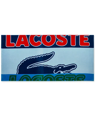 Lacoste Home Cropped Croc Logo Cotton Beach Towel