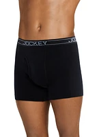 Jockey Men's Lightweight Cotton Blend 5" Boxer Briefs, Pack of 4