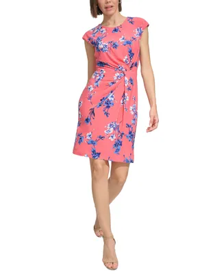 Tommy Hilfiger Women's Wild Flower Twist-Front Dress