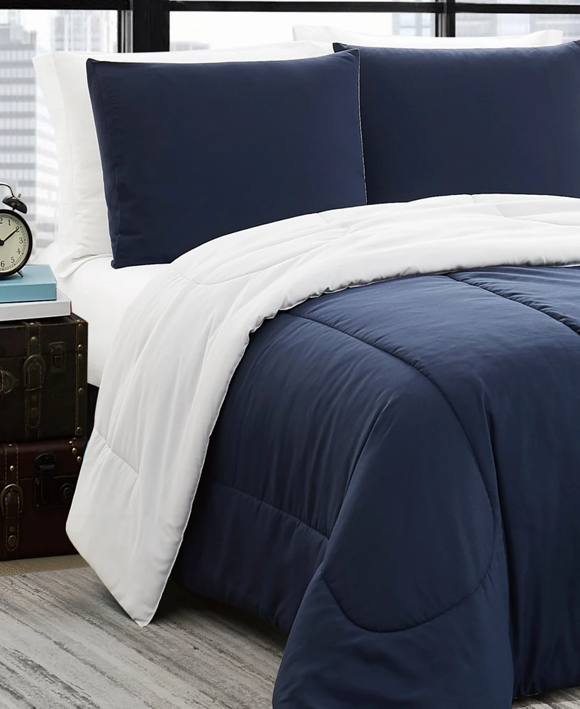 Brooklyn Loom Solid Brushed Reversible Piece Comforter Set