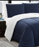 Brooklyn Loom Solid Brushed Reversible Piece Comforter Set