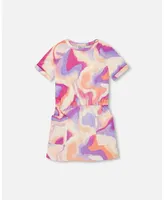 Girl French Terry Dress Multicolor Swirl Print - Toddler|Child