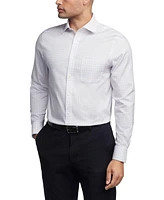 Tommy Hilfiger Men's Th Flex Regular Fit Wrinkle Resistant Stretch Pinpoint Oxford Dress Shirt