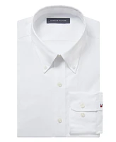 Tommy Hilfiger Men's Th Flex Regular Fit Wrinkle Resistant Stretch Pinpoint Oxford Dress Shirt