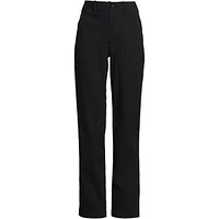 Lands' End Petite High Rise Chino Utility Straight Leg Pants