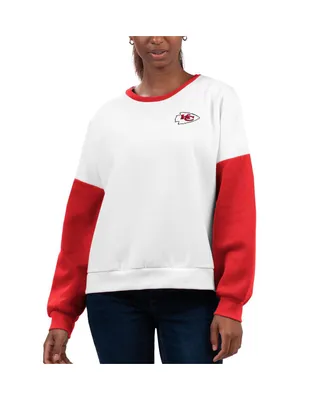 Women's G-iii 4Her by Carl Banks White Kansas City Chiefs A-Game Pullover Sweatshirt