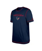 Men's New Era Navy Houston Texans Third Down Puff Print T-shirt