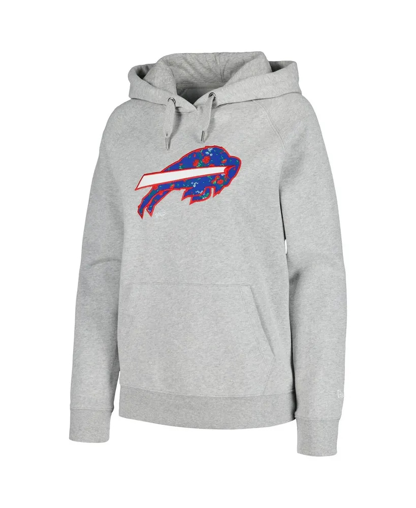 Women's New Era Gray Buffalo Bills Floral Raglan Pullover Hoodie