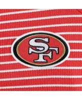 Women's Antigua Scarlet San Francisco 49ers Maverick Waffle Henley Long Sleeve T-shirt