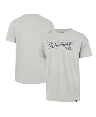 Men's '47 Brand Gray Distressed Baltimore Ravens Downburst Franklin T-shirt