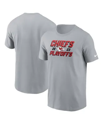 Men's Nike Gray Kansas City Chiefs 2023 Nfl Playoffs Iconic T-shirt