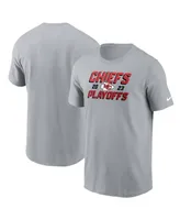 Men's Nike Gray Kansas City Chiefs 2023 Nfl Playoffs Iconic T-shirt