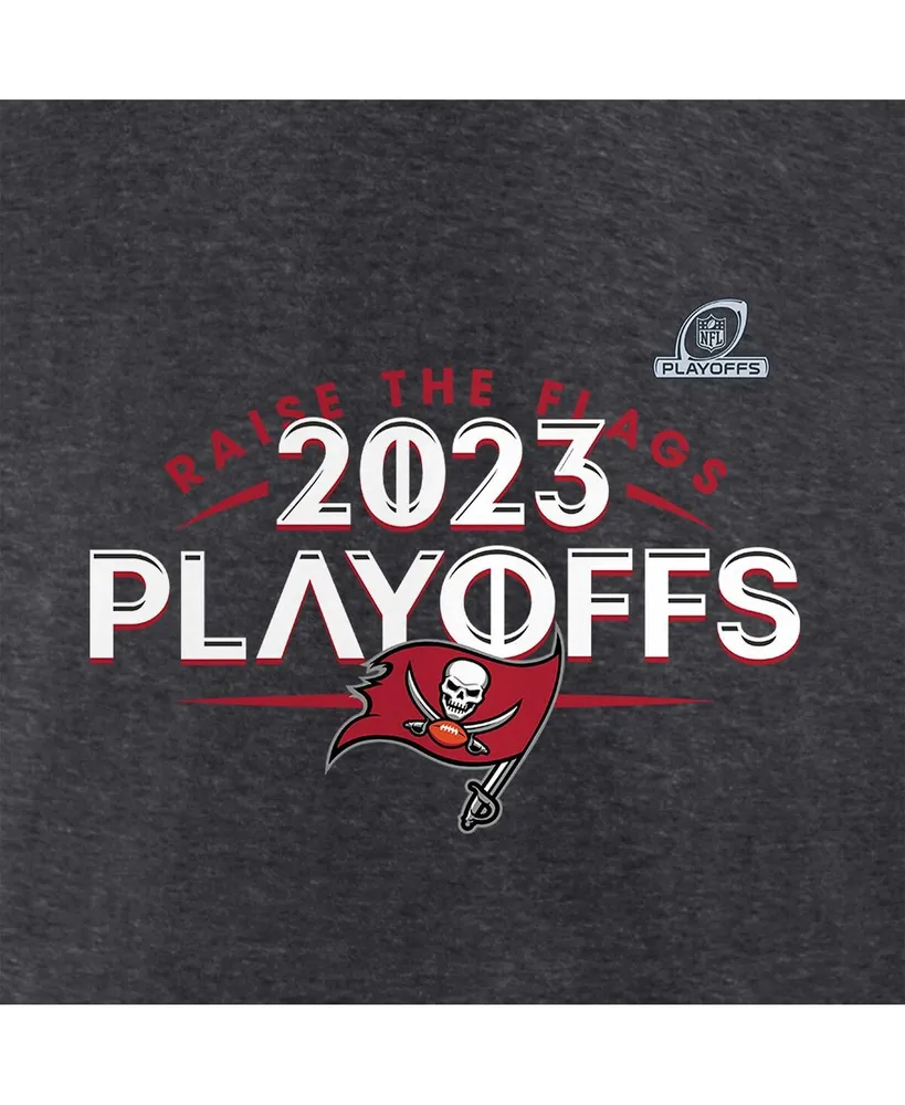 Men's Fanatics Heather Charcoal Tampa Bay Buccaneers 2023 Nfl Playoffs T-shirt