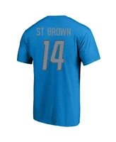 Men's Fanatics Amon-Ra St. Brown Blue Detroit Lions Big and Tall Player Name Number T-shirt