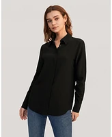 Lilysilk Women's Wrinkle Free Basic Silk Shirt for Women