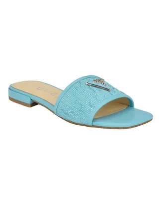 Guess Women's Tamsea One Band Square Toe Slide Flat Sandals