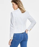 I.n.c. International Concepts Women's Denim Single-Button Blazer, Created for Macy's