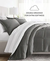 ienjoy Home Stitched Stripe -Piece Comforter Set