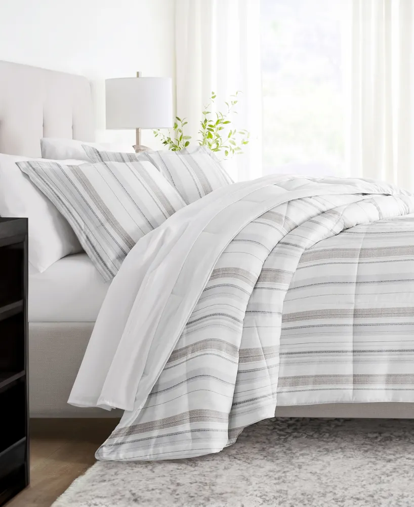 ienjoy Home Vertical Stripe 2-Piece Comforter Set, Twin/Twin Xl
