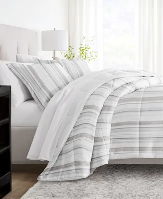 ienjoy Home Vertical Stripe 2-Piece Comforter Set, Twin/Twin Xl