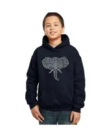 Boy's Word Art Hooded Sweatshirt - Tusks