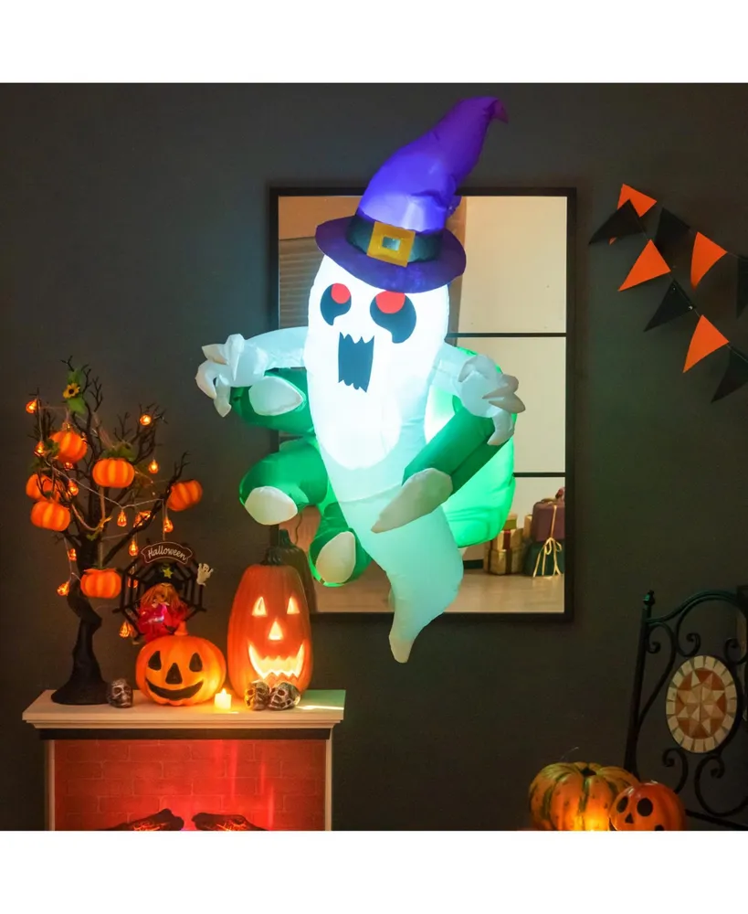3.6 Ft Halloween Inflatable Ghost Broke Out from Window