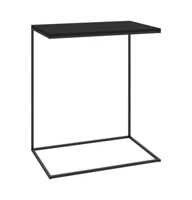 Side Table Black 21.7"x13.8"x26" Engineered Wood