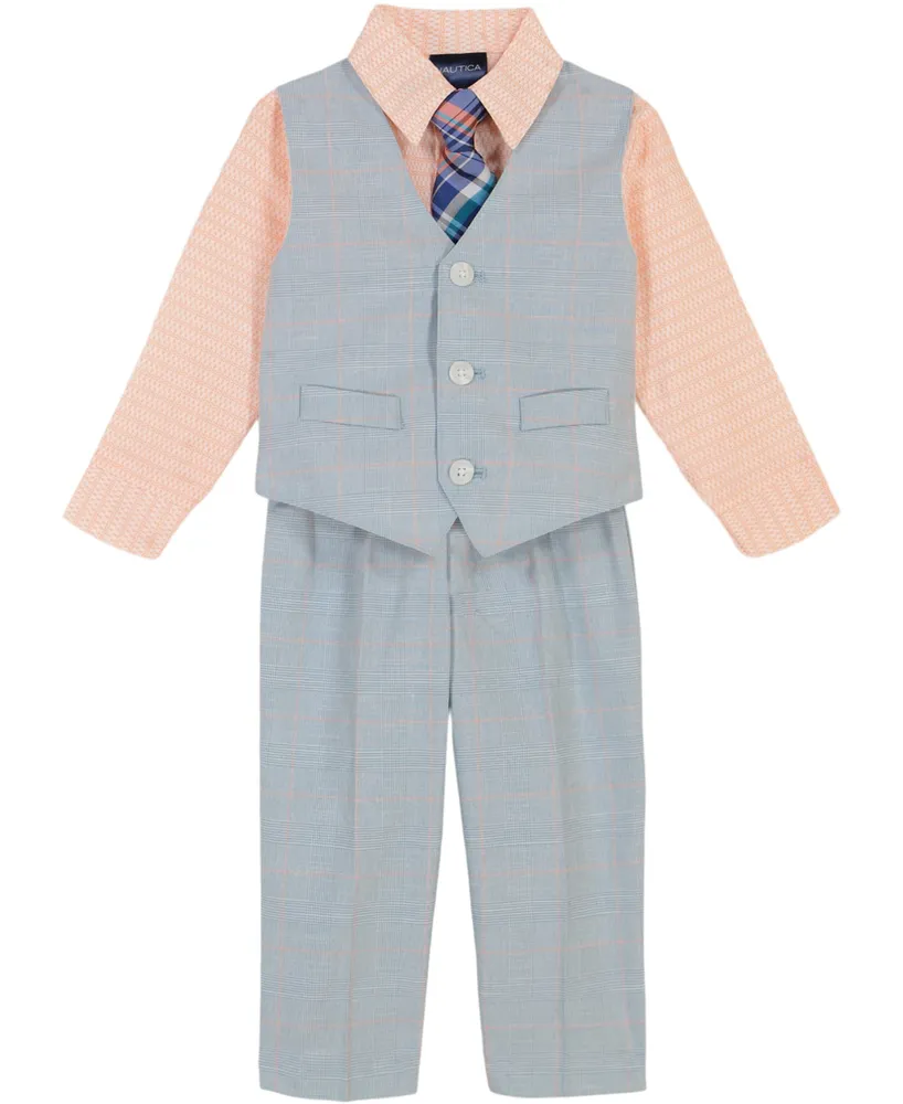 Nautica Baby Boys Glen Plaid Vest Set