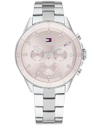 Tommy Hilfiger Women's Multifunction Silver-Tone Stainless Steel Watch 40mm