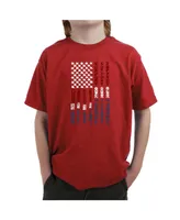 Boy's Word Art T-shirt - Support our Troops