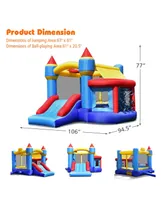 Inflatable Bounce House Castle Slide Bouncer Kids Shooting Net/Without Blower
