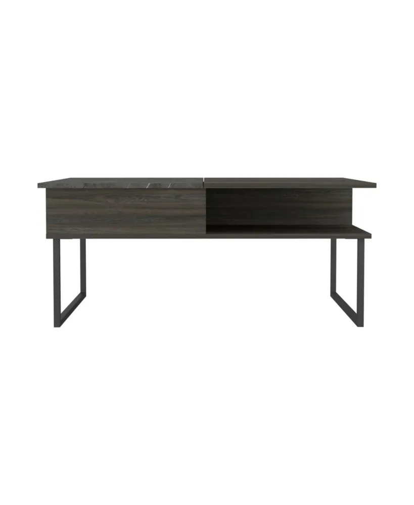 Simplie Fun Armin Lift Top Coffee Table, One Shelf - Espresso Onyx