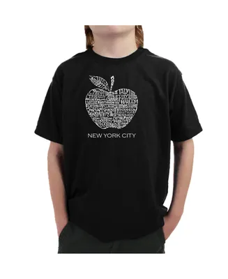 Boy's Word Art T-shirt - Neighborhoods Nyc