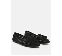 Women's feet nest perforated microfiber loafer