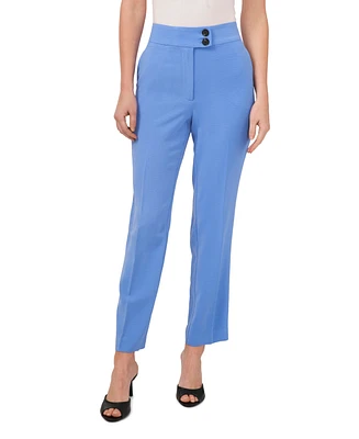 CeCe Women's Wear to Work Cropped Pants with Wide Waistband