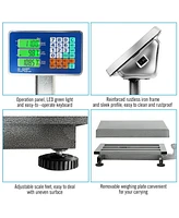 Sugift 660 lbs Weight Platform Scale Digital Floor Folding Scale
