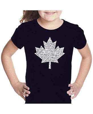 Girl's Word Art T-shirt - Canadian National Anthem