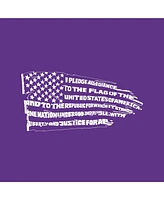 Girl's Word Art T-shirt - Pledge of Allegiance Flag