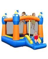 Kids Inflatable Bounce House Magic Castle with Large Jumping Area without Blower