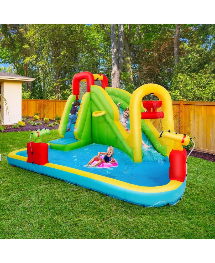 Inflatable Splash Jump Slide Water Bounce without Blower