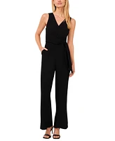 CeCe Women's Surplice V-Neck Side Tie Sleeveless Jumpsuit