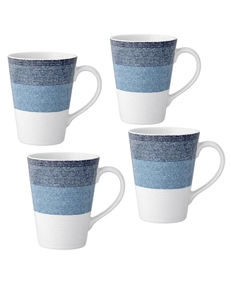 Noritake Colorscapes Layers 4 Piece Mug Set, 12 oz